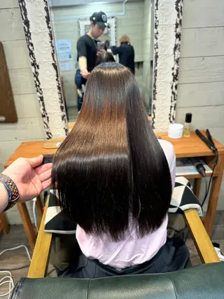 ロング 髪質改善/縮毛矯正/ 超高濃度水素ケアのヘアスタイル