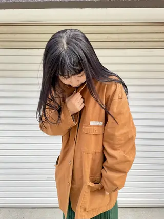 ロング カラー オカモト ミユウのヘアスタイル