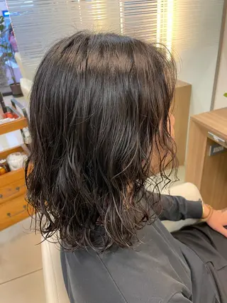 パーマ メンズ ボブ/透明感 カラー /風花のヘアスタイル