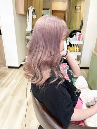 セミロング カラー 🌈派手髪ハイトーン 🌈鈴木亮太🌈のヘアスタイル