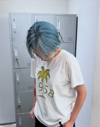 ショート カラー ブリーチ/アレンジ 天満/chihiroのヘアスタイル