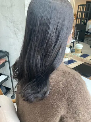 セミロング ✨色持ちの良い艶 カラー✨蟹江真世のヘアスタイル