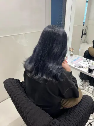 ミディアム カラー りおな/エクステ /ミルクティーカラーのヘアスタイル