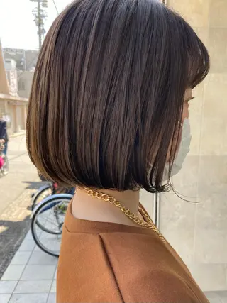 ミディアム カラー 田中 あかねのヘアスタイル