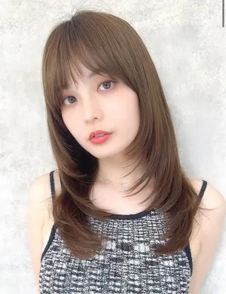 セミロング La fith hair fun 池袋店所属・白髪染めカラー/ 赤み消し HIROのヘアスタイル