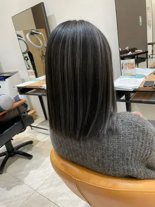 セミロング カラー AGU hair vigor 三条店所属・AGU 三条店 林　雄のヘアスタイル