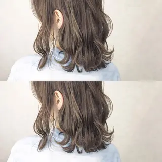 ミディアム カラー TATSUYA アートディレクターのヘアスタイル