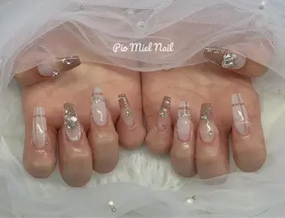 ネイル momo 長さだしのネイルデザイン