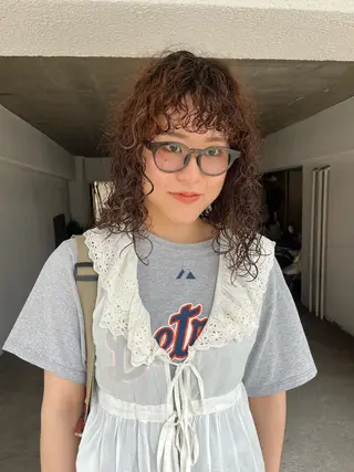 ロング パーマ ボブパーマ/パーマ ウルフパーマのヘアスタイル