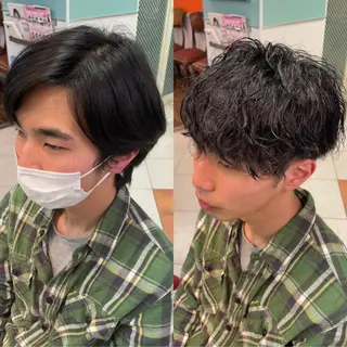 ミディアム パーマ メンズ 🌫️EARTH 【タツキ】🌫️のヘアスタイル