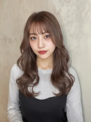 ロング カラー パーマ ヘアアレンジ GO TODAY SHAiRE SALON所属・韓国レイヤー🪞/ 透明感🫧/コウヘイのヘアスタイル