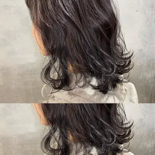 ミディアム カラー ツキノキ ミナのヘアスタイル