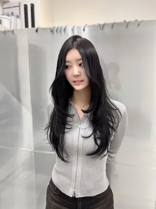 ロング LOMKH所属・シールエクステ/ レイヤー/タツヤのヘアスタイル