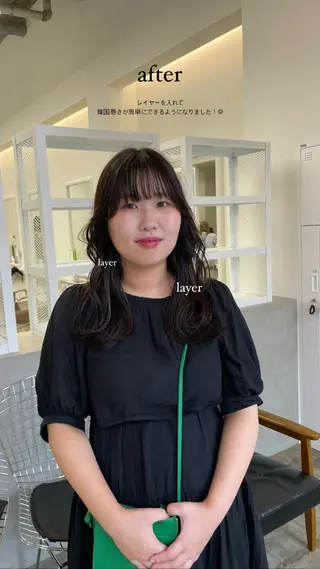 ロング amu所属・立野 莉央のヘアスタイル