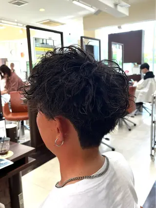 ショート パーマ メンズ AROH  men's cut&men's perm 船橋店所属・🧊メンズ特化🧊 高木航希のヘアスタイル