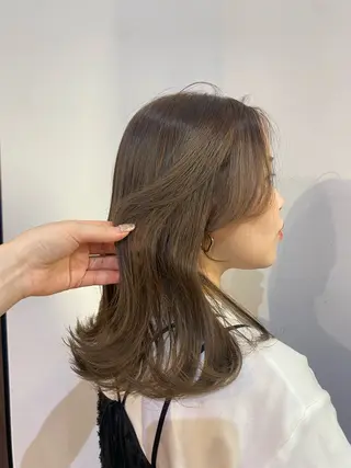 セミロング GO TODAY SHAiRE SALON 原宿Stella店所属・𓍯柔らかhair 𓍯 yukinoのヘアスタイル