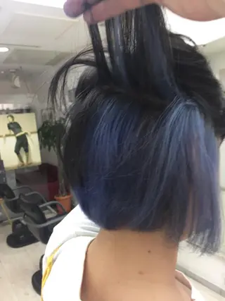 ミディアム カラー 難波/心斎橋/ボブ/ 髪質改善/ハイトーンのヘアスタイル