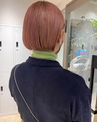 ショート カラー ヘアアレンジ 🌷ボブ/髪質改善 ストレートのヘアスタイル