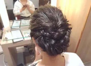 ミディアム カラー ヘアアレンジ ぱつっとボブ/ 小野あかねのその他イメージ