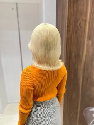 ミディアム カラー ヘアアレンジ 💕上野美容師☁ ブリーチ💖サワのヘアスタイル