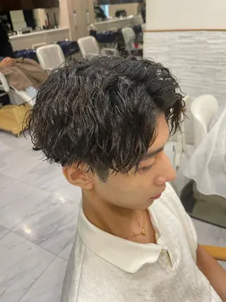 ショート パーマ メンズ ❄️メンズカット 落合諒❄️のヘアスタイル