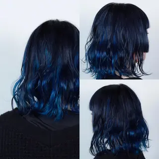 ミディアム カラー ヘアアレンジ 今泉 周のヘアスタイル