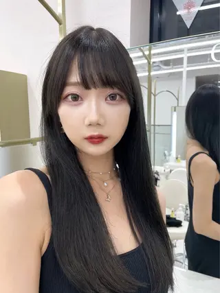 セミロング カラー COA GINZA 空也/前髪/顔まわりのヘアスタイル