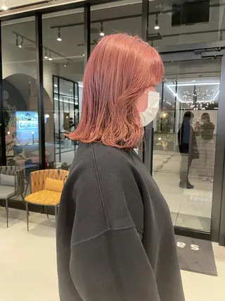 ミディアム カラー iroha半個室 大阪/ボブ/縮毛矯正のヘアスタイル