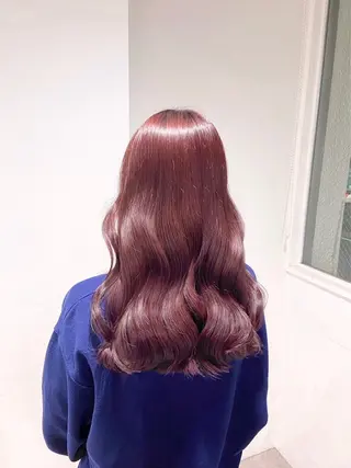 ロング カラー ヘアアレンジ トレンドモテカラー 🩷色落ちまで可愛くのヘアスタイル