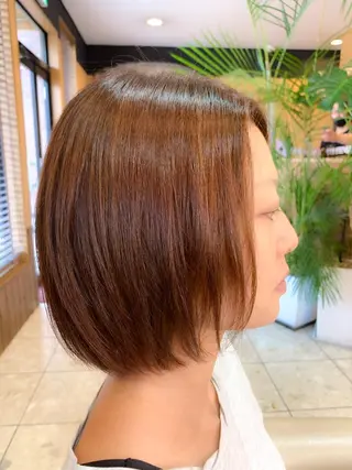 ショート カラー 縮毛矯正/髪質改善 飯田公祐のヘアスタイル