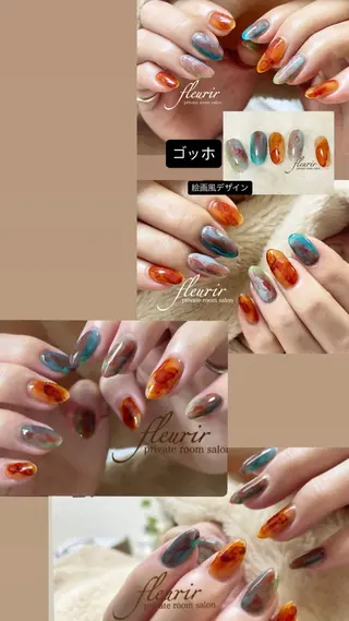 ネイル フルリール 【プライベートサロンのネイルデザイン