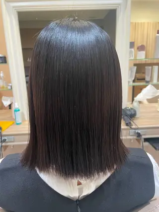 ミディアム パーマ 韓国ヘアメイク🎀/ 縮毛矯正✨山本媛香のヘアスタイル