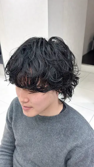 パーマ メンズ 田中 綾太のヘアスタイル