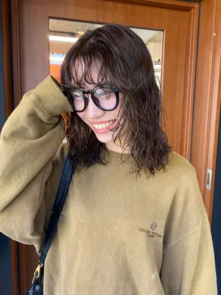 セミロング カラー YUUKI/ボブ パーマ.ウルフのヘアスタイル