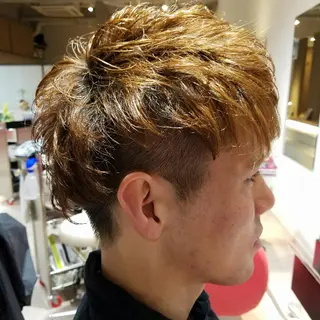 ショート パーマ メンズ Blanc 梅田所属・田中 光のヘアスタイル