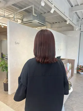 ミディアム カラー yoshino /ナチュラル縮毛のヘアスタイル