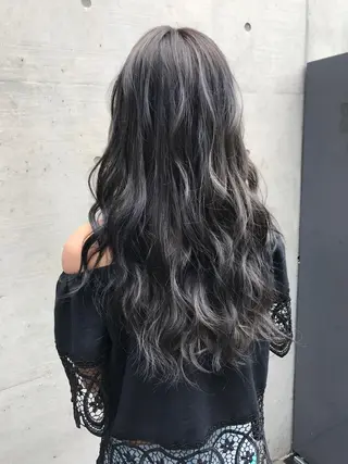 ロング カラー a-o横浜所属・色落ちまでキレイに！ ！女性サロンのヘアスタイル