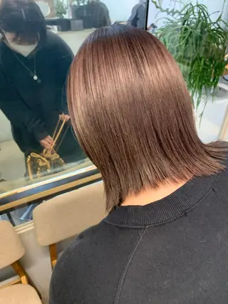 ミディアム カラー REINA☁️透明感 カラー/ぷつっと♡のヘアスタイル