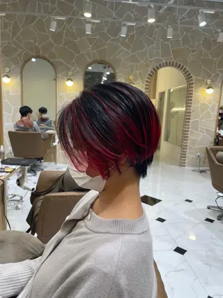 ショート カラー 似合わせスタイル 岡田勇哉のヘアスタイル