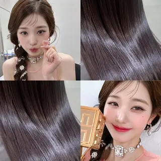 ロング カラー 💖大人韓国ヘア💖 韓国艶カラー【銀座】のヘアスタイル