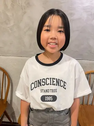 ミディアム キッズ さの あやねのヘアスタイル