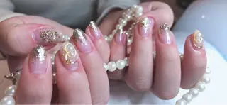 セミロング ネイル 長さ出し専門 nynaのネイルデザイン