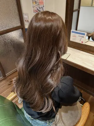 ロング 渡邊花奈 韓国ヘアのヘアスタイル