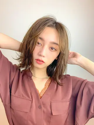 ミディアム 髪質改善✨艶髪✨ レイヤーカット 田畑のヘアスタイル