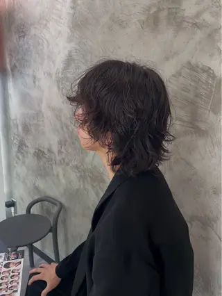 ミディアム パーマ メンズ 野々市市役所徒歩1分 /メンズ特化サロンのヘアスタイル