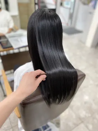 ロング ハイライト&曲がる 縮毛矯正特化 玉置のヘアスタイル