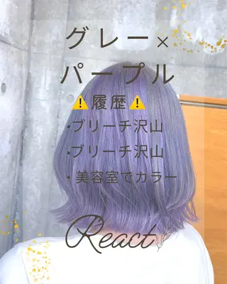 ミディアム カラー ブリーチカラー/ 寺口佳希のヘアスタイル