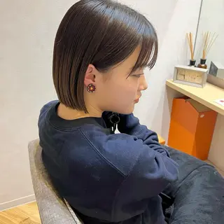 ミディアム 濱野 梨奈のヘアスタイル