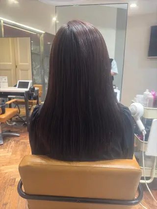 ミディアム 頭から整える美容師 松田のヘアスタイル