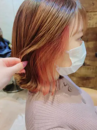 ミディアム カラー MIKU /ボブ/外ハネボブのヘアスタイル